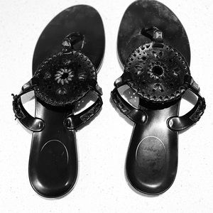 Jack Roger Black Jelly Sandals